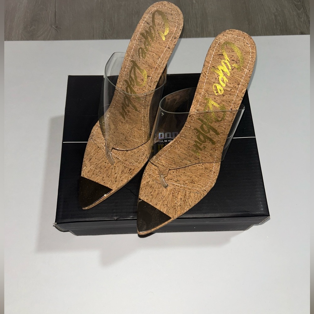 Flirty SHEIN Clear Cork Heel